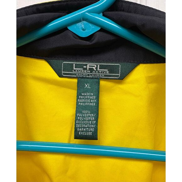 Yellow Ralph Lauren Active Windbreaker, Full Zip Jacket, Emblem, Women's Size XL - Picture 2 of 7